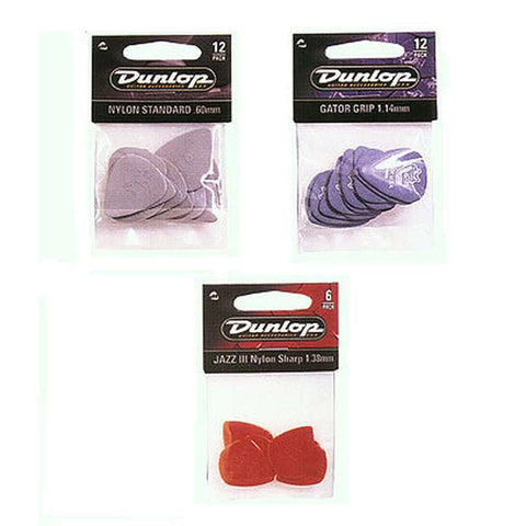 Dunlop Nylon Grey Pick Players Pack